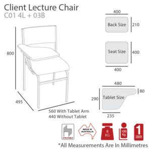 MA Client Stackable Lecture Chair
